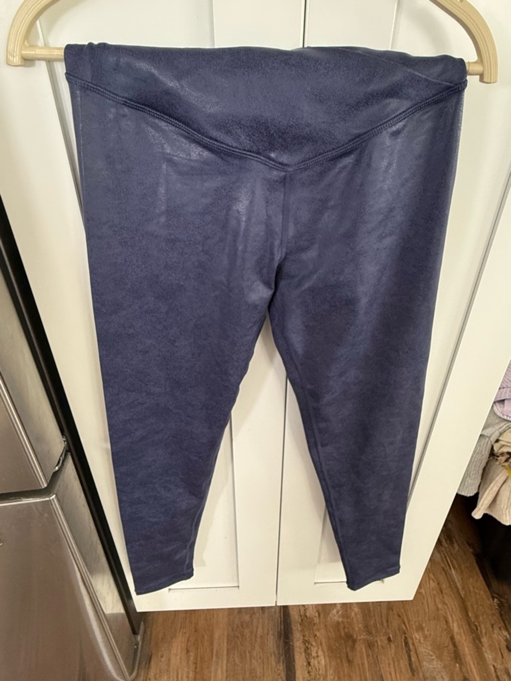 aerie Navy Faux-Suede Leggings with V-Waistband